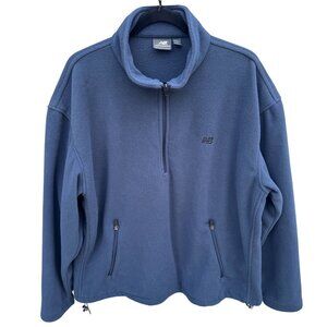 New Balance Athletics Navy 1/2 Zip Fleece Pullover Sweatshirt Mens XL Athleisure
